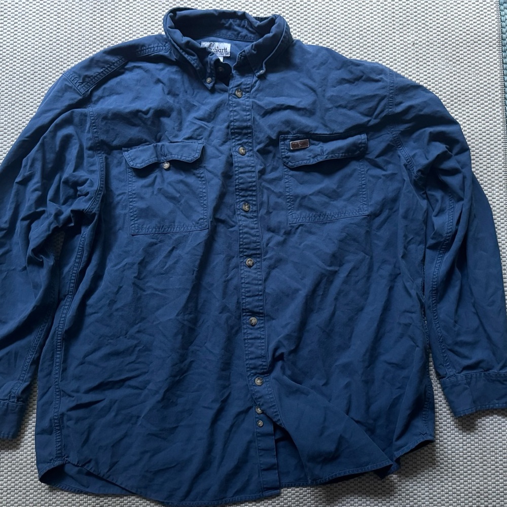 Carhartt Navy Button-Up Shirt